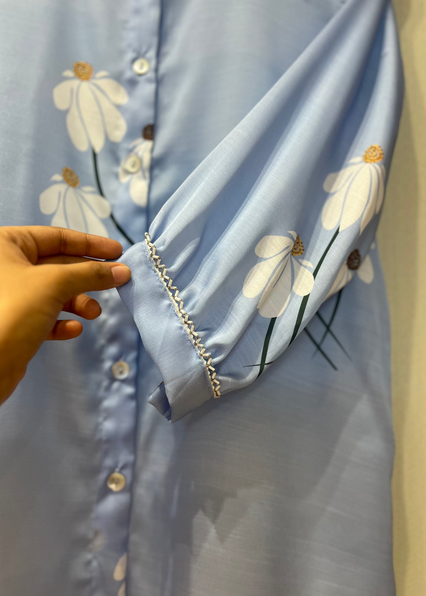 Hand-Painted Half Daisy Shirt