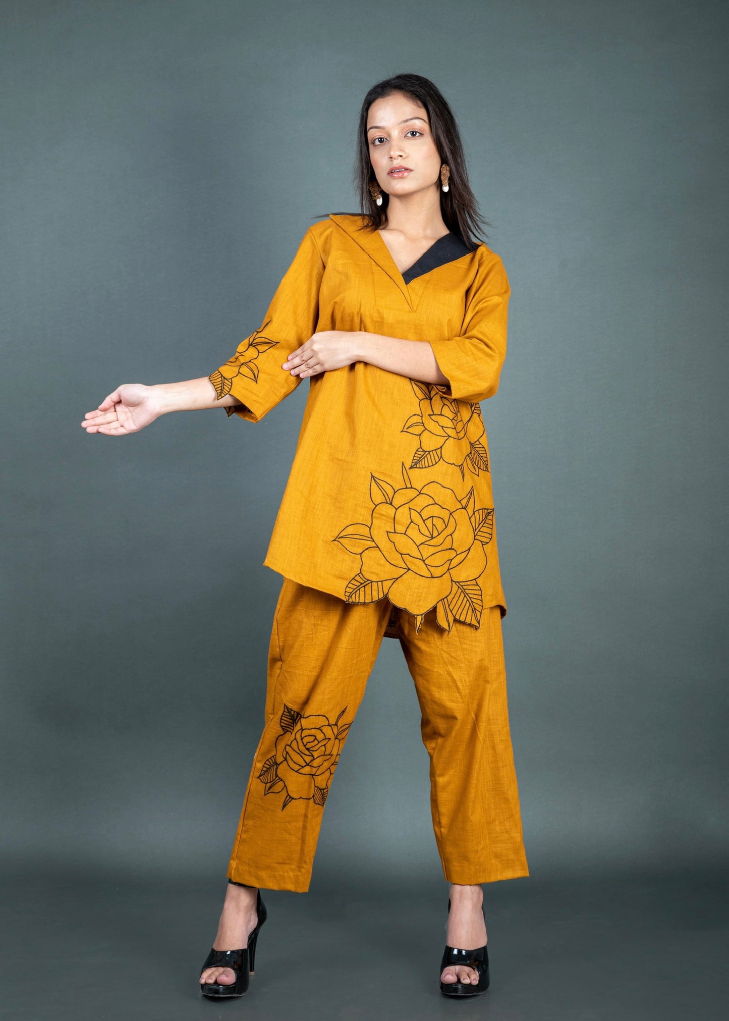 Black Rose Co-ord Set