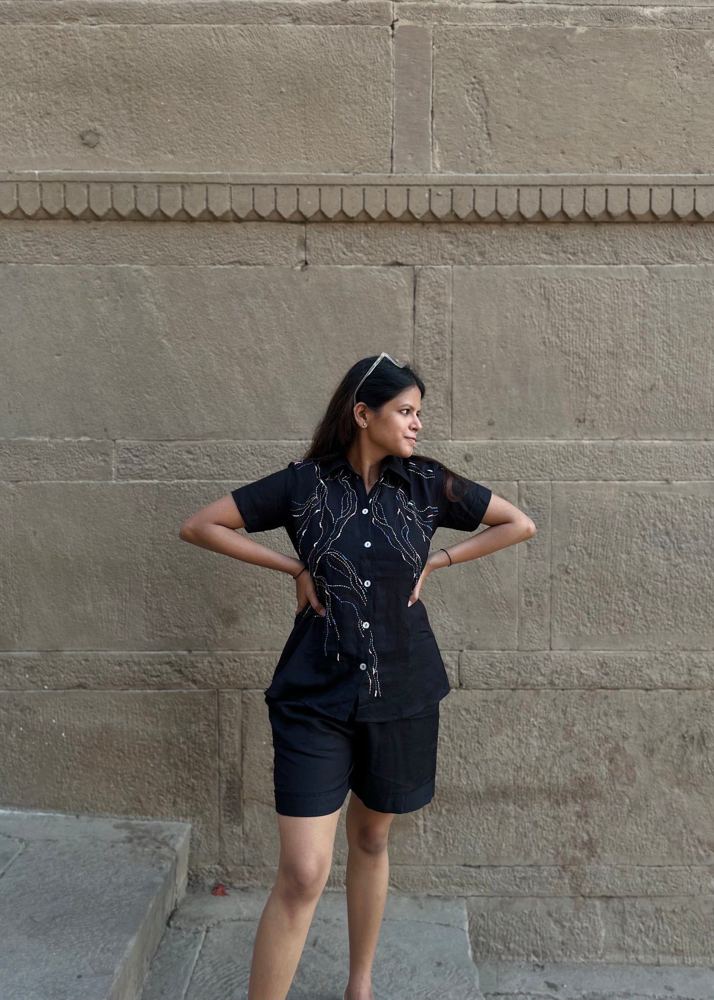 Waves Linen Shirt/Co-ord Set