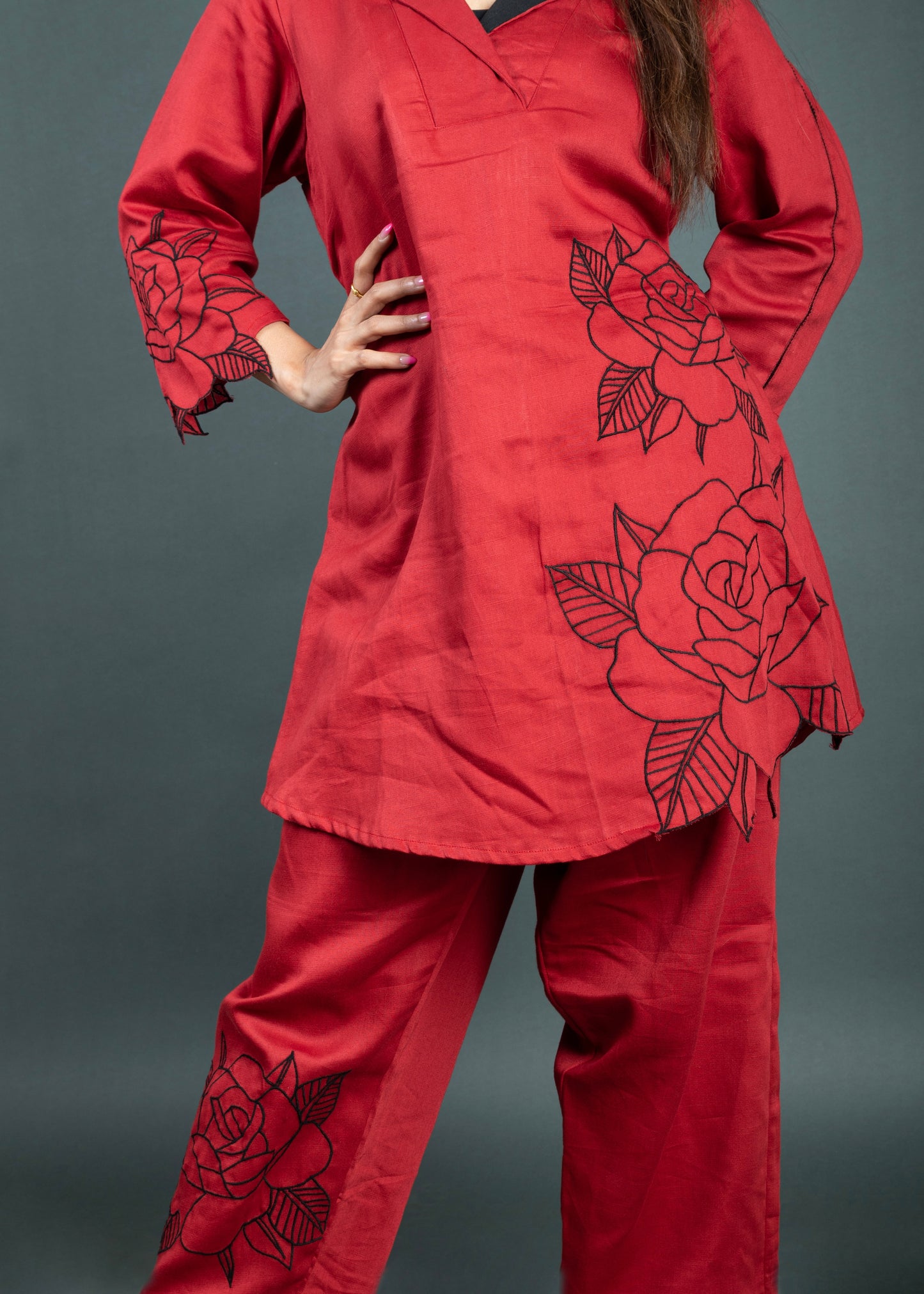 Black Rose Co-ord Set