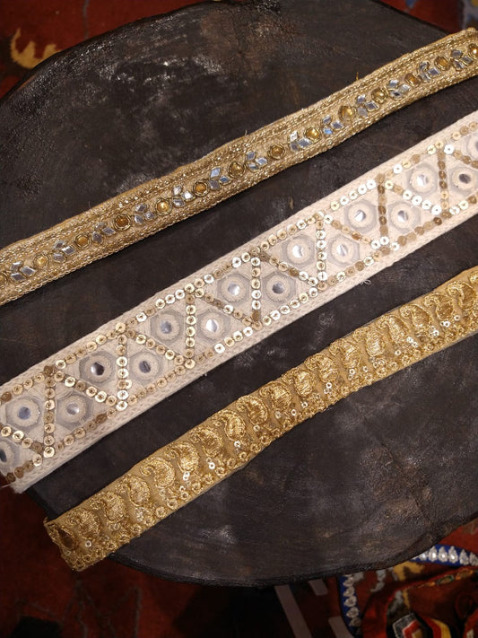 Golden/Off-white belts