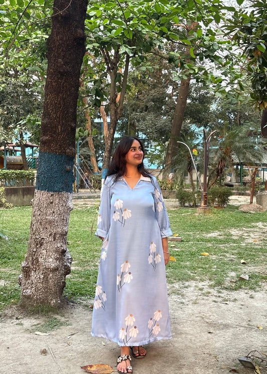 Hand-Painted Half Daisy Dress