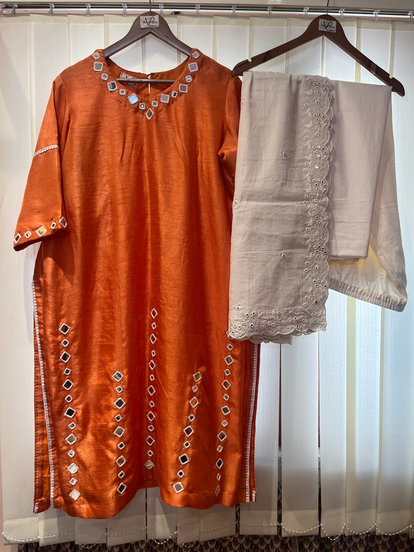 Mirror Work Kurta Set